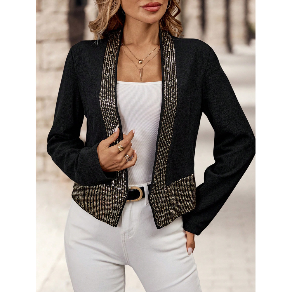 Emery Rose Chaqueta con Lentejuelas para Fiestas y Otoño